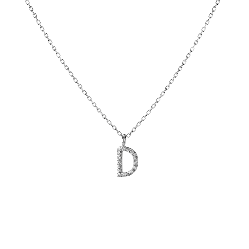 Classic Diamond Letter Necklace