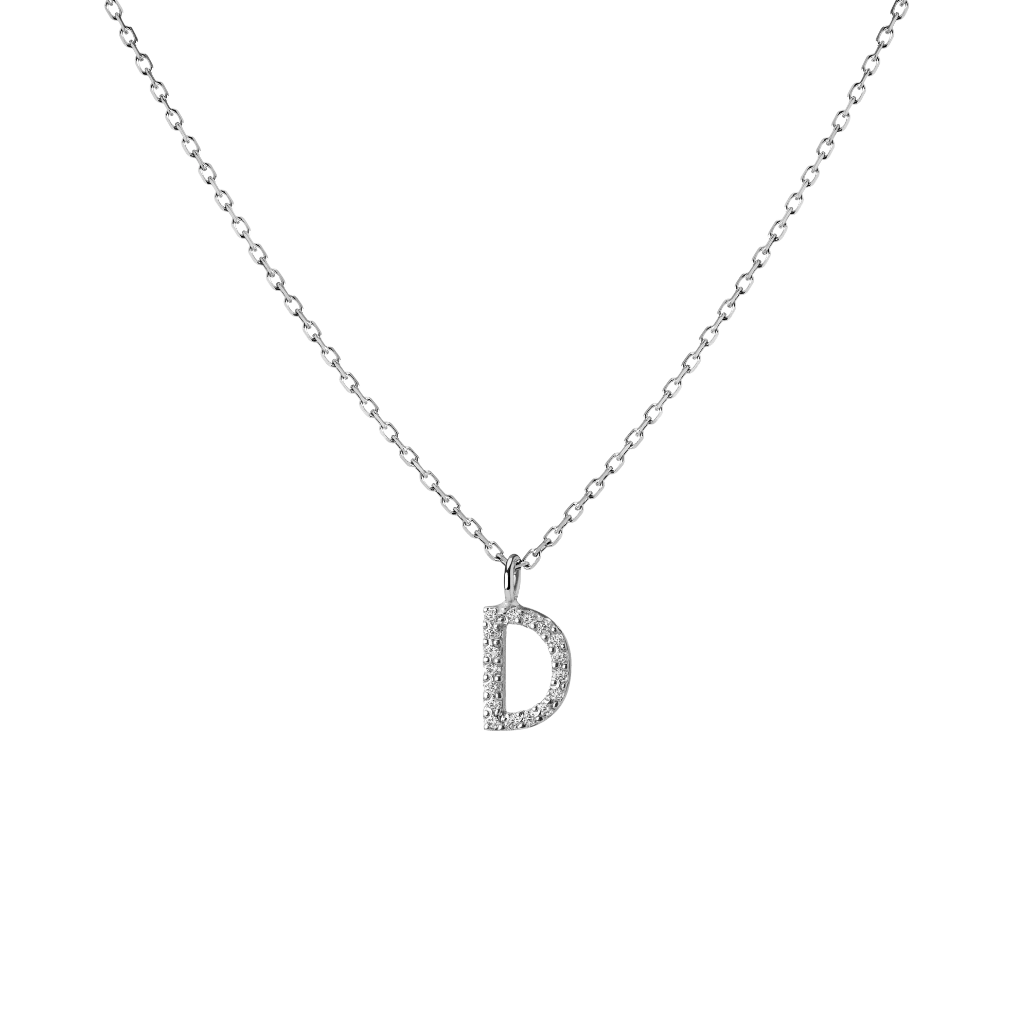 Classic Diamond Letter Necklace