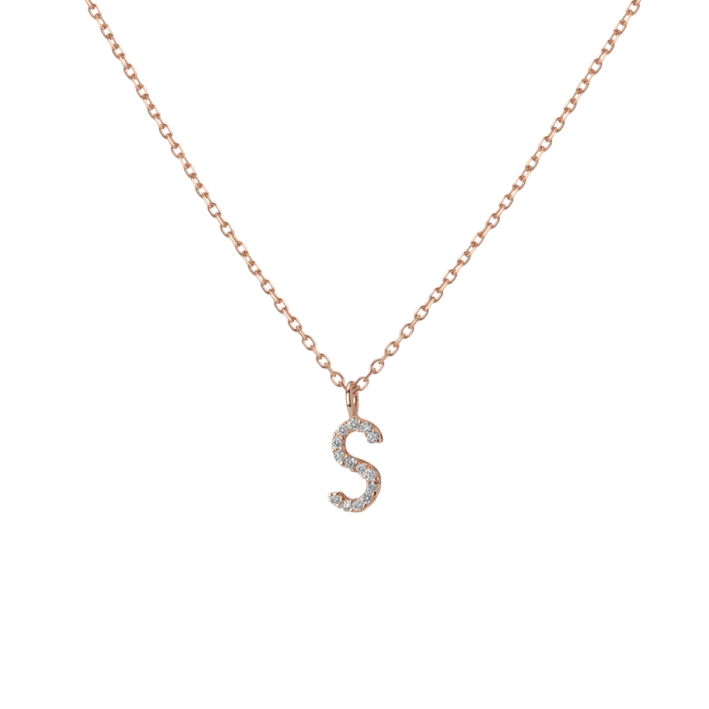 Classic Diamond Letter Necklace