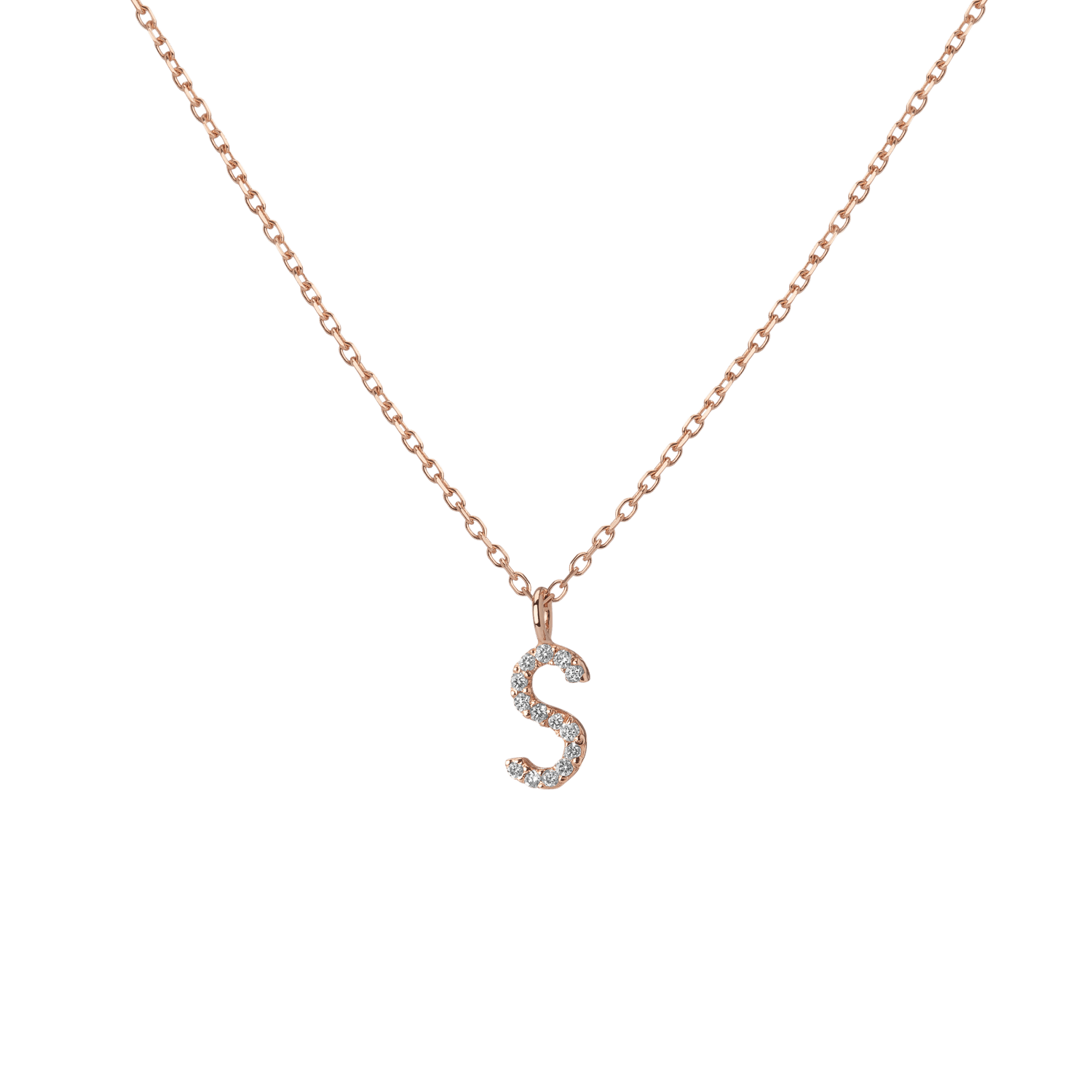 Classic Diamond Letter Necklace