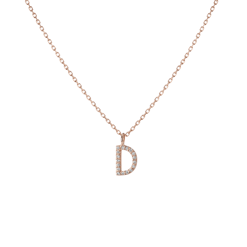 Classic Diamond Letter Necklace