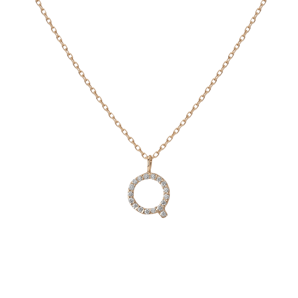 Classic Diamond Letter Necklace