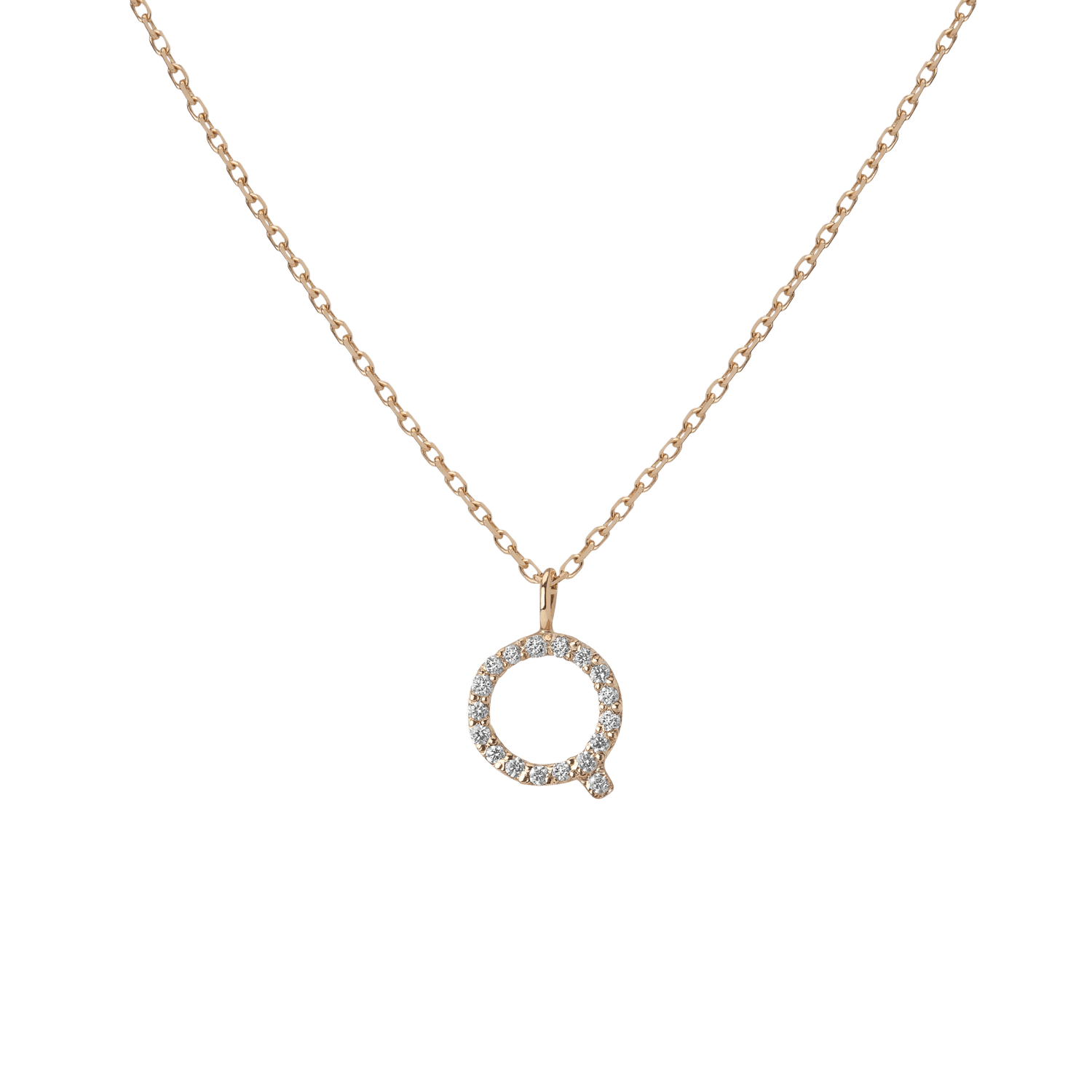 Classic Diamond Letter Necklace