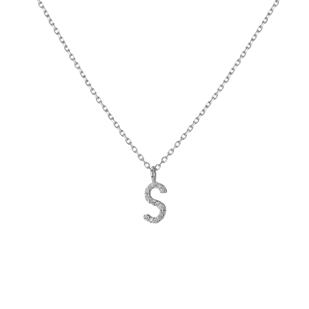 Classic Diamond Letter Necklace
