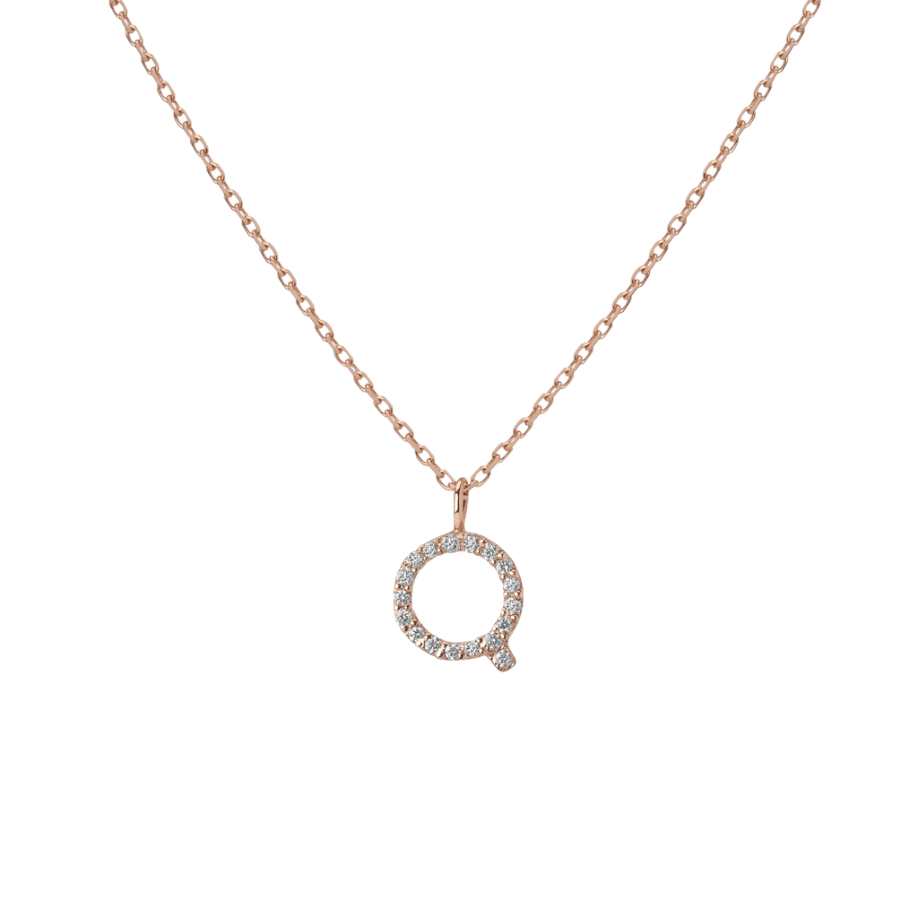 Classic Diamond Letter Necklace