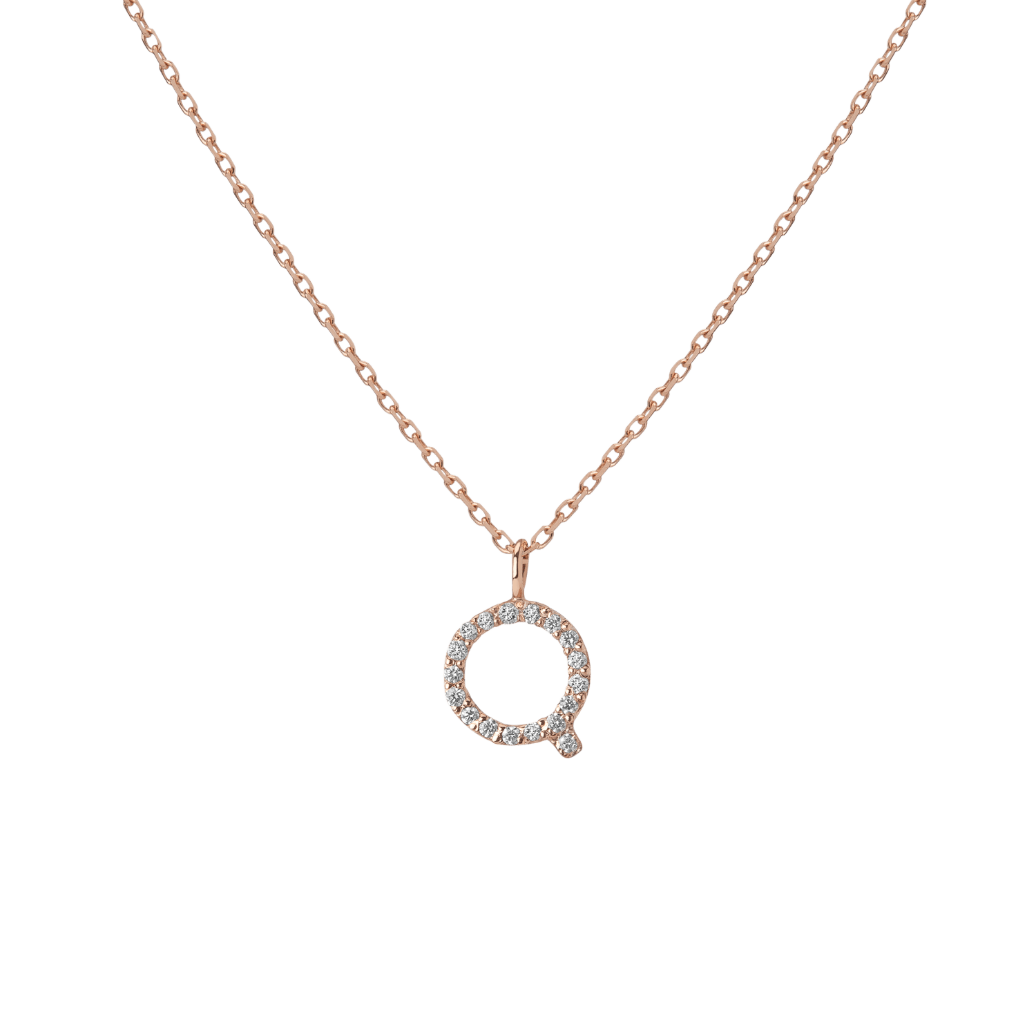 Classic Diamond Letter Necklace
