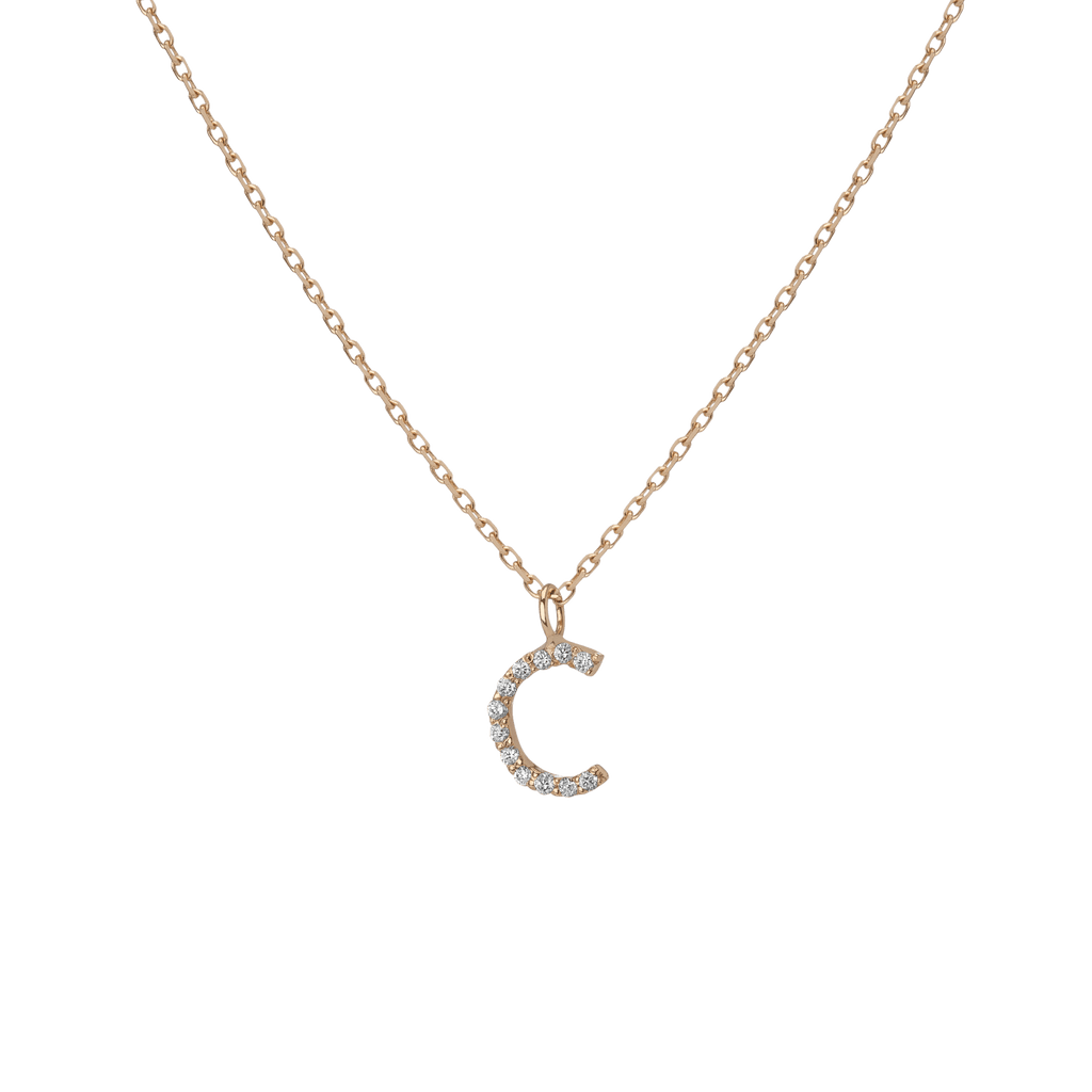 Classic Diamond Letter Necklace