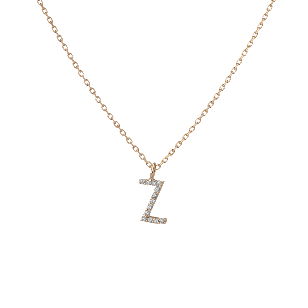 Classic Diamond Letter Necklace