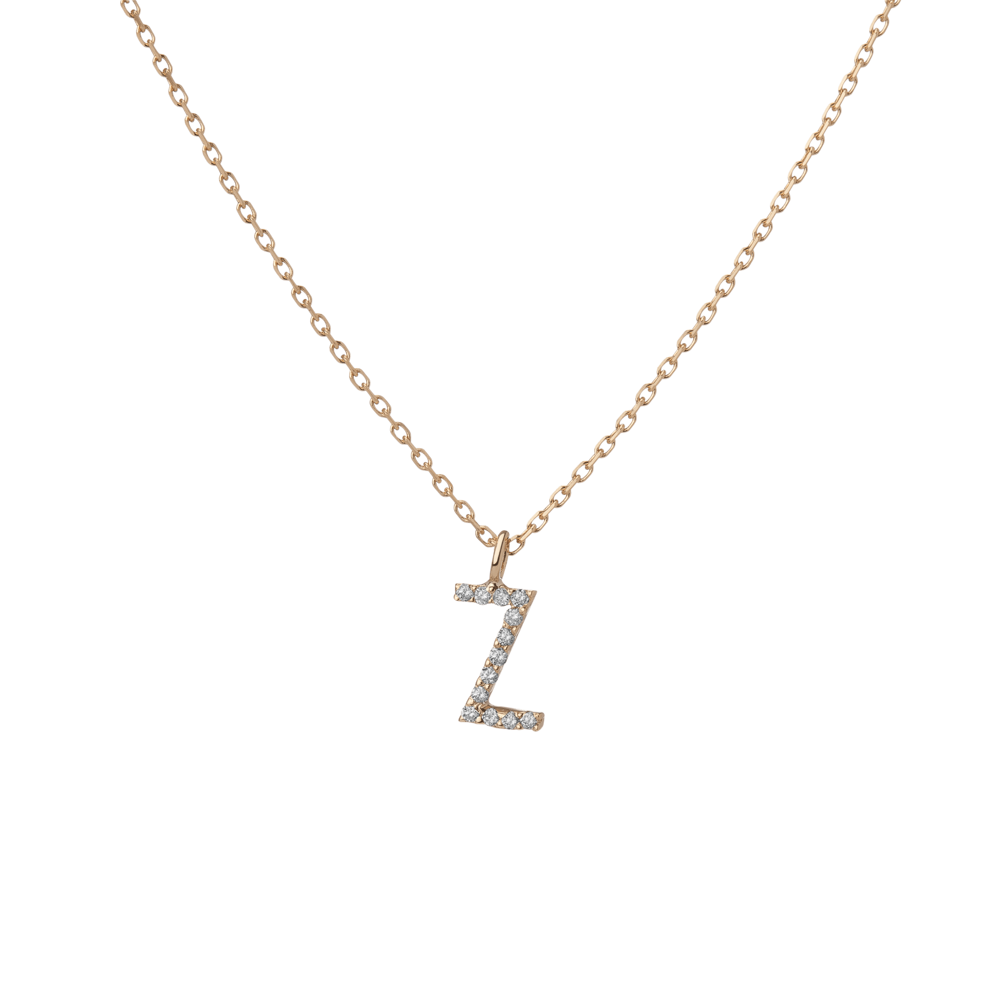 Classic Diamond Letter Necklace