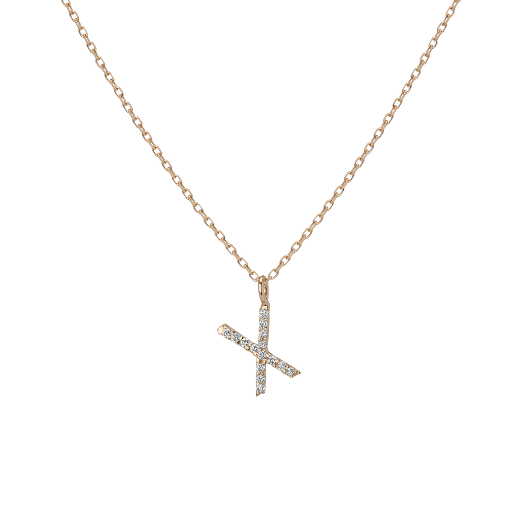 Classic Diamond Letter Necklace