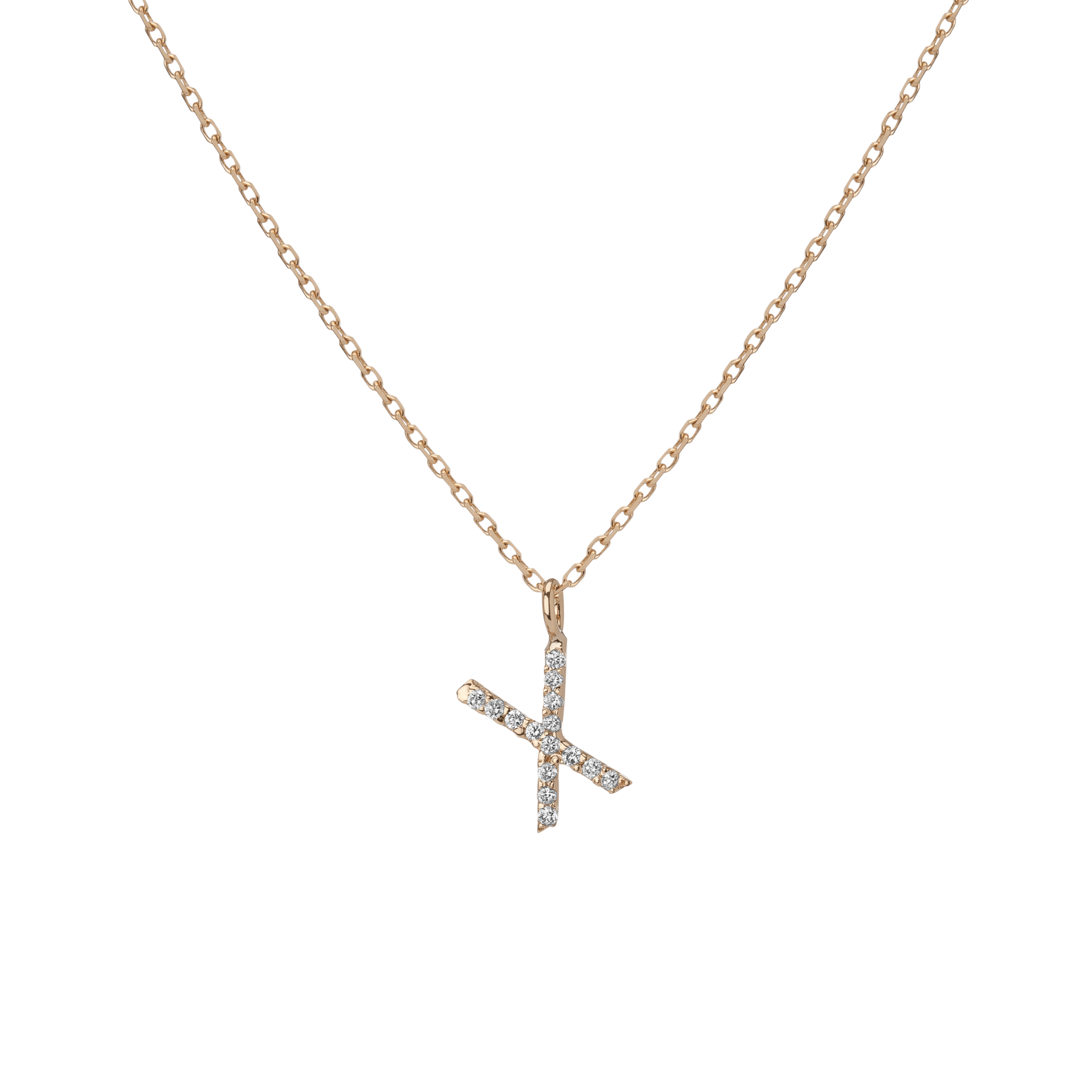 Classic Diamond Letter Necklace