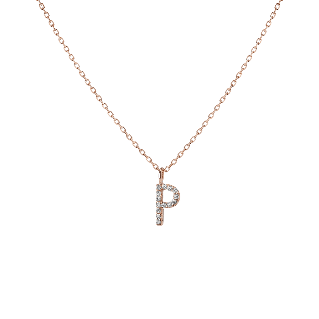 Classic Diamond Letter Necklace