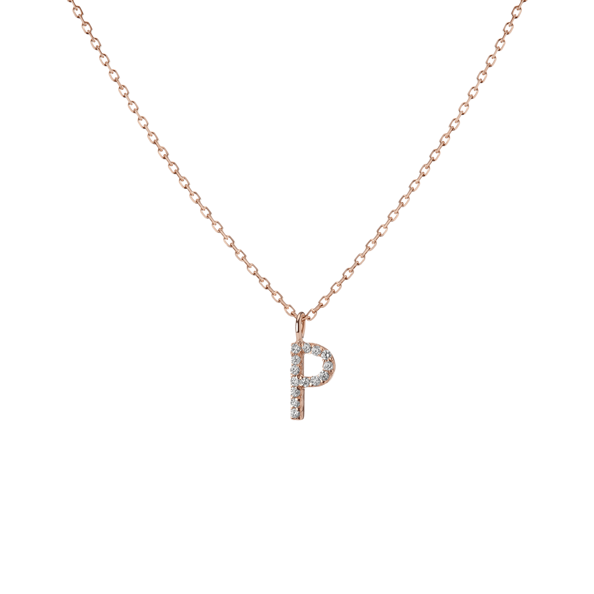 Classic Diamond Letter Necklace