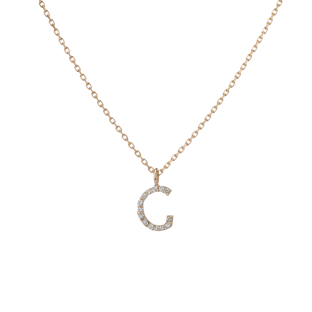 Classic Diamond Letter Necklace