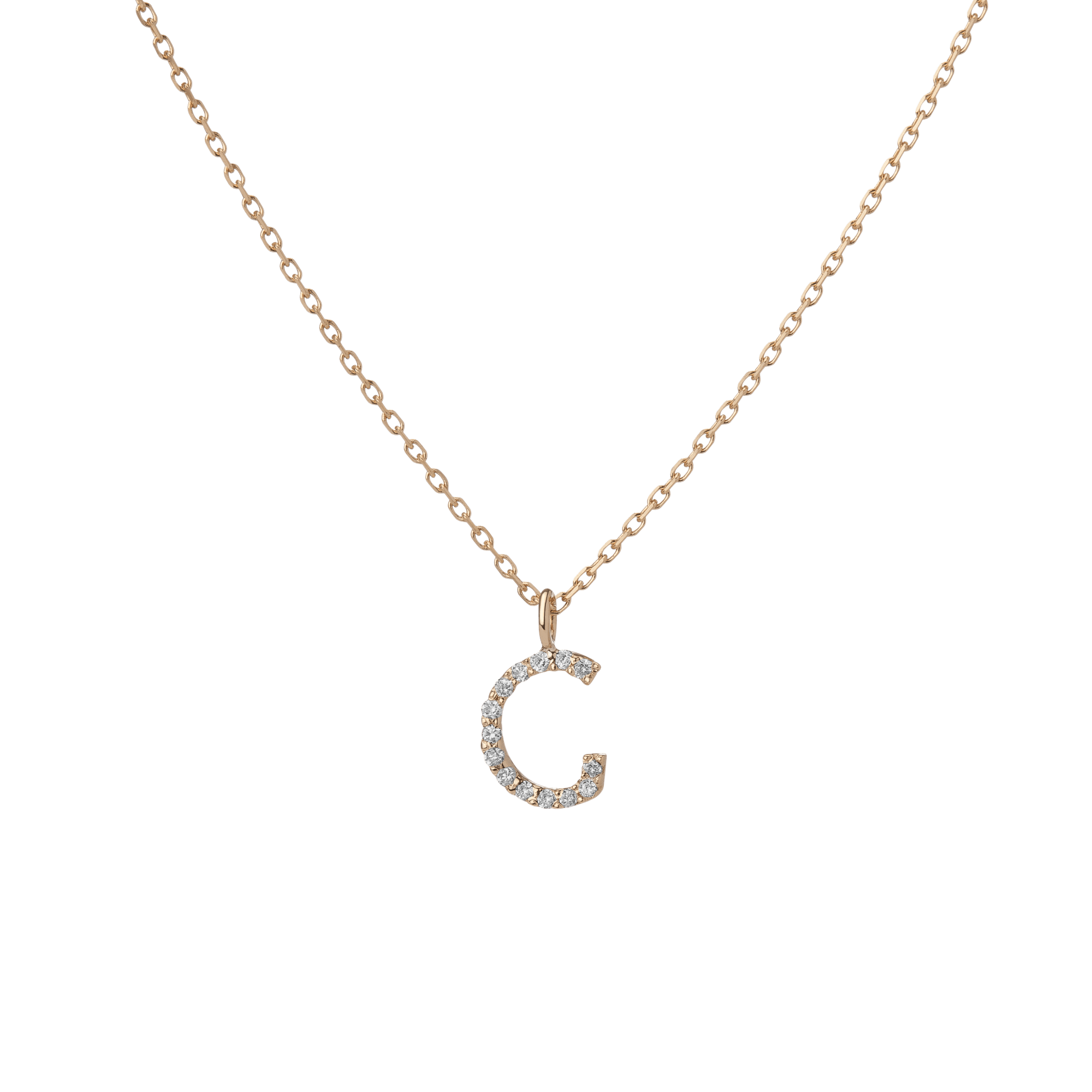 Classic Diamond Letter Necklace