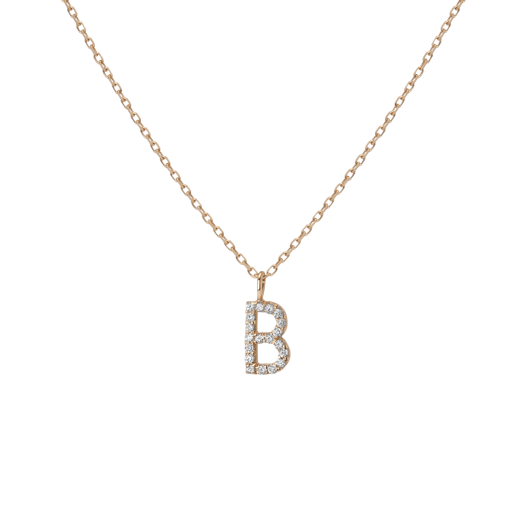 Classic Diamond Letter Necklace