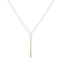 Long Gold Bar Drop Necklace Yellow Gold Vermeil 14k Yellow Gold 18k Yellow Gold     Front First