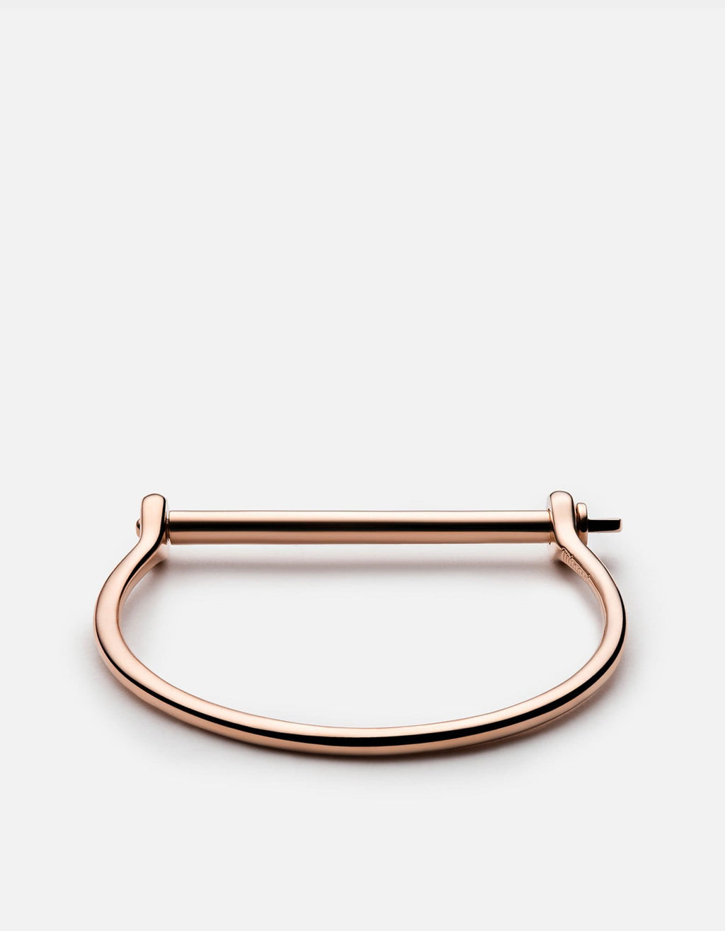 Thin Screw Cuff Bracelet, Rose Tone