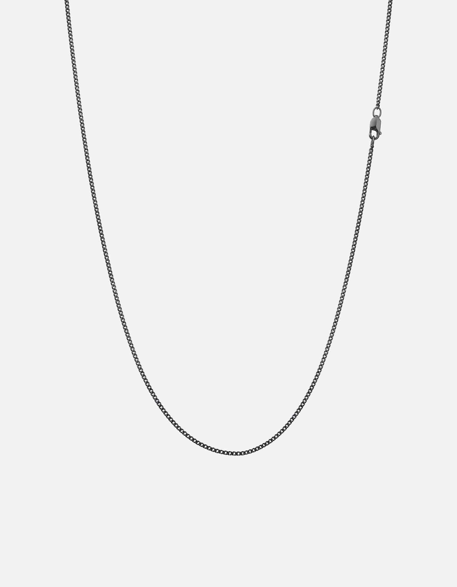 1.3mm Cuban Curb Chain Necklace, Sterling Silver