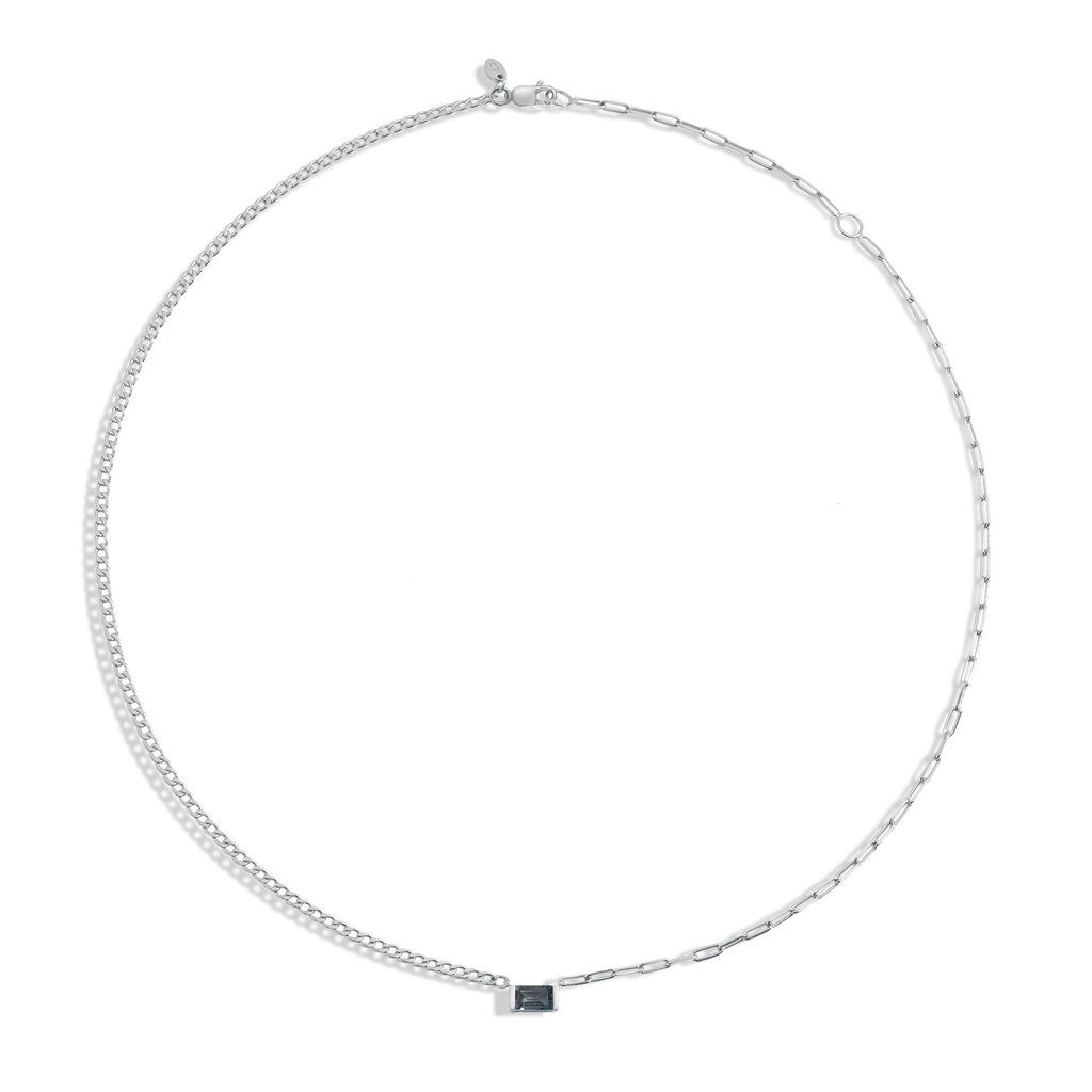 AURATE X MICHELLE: Tranquility Blue Topaz Chain Necklace