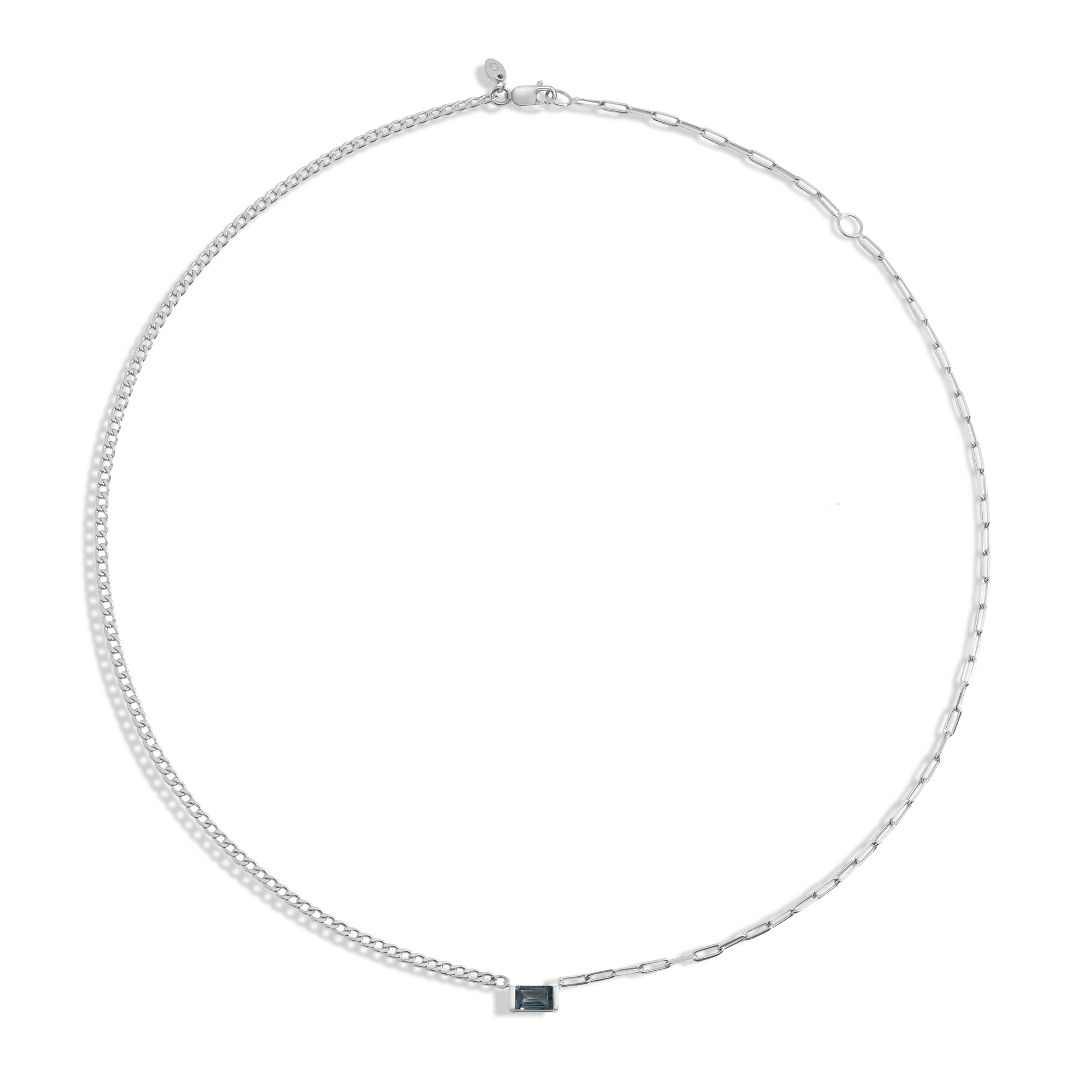 AURATE X MICHELLE: Tranquility Blue Topaz Chain Necklace