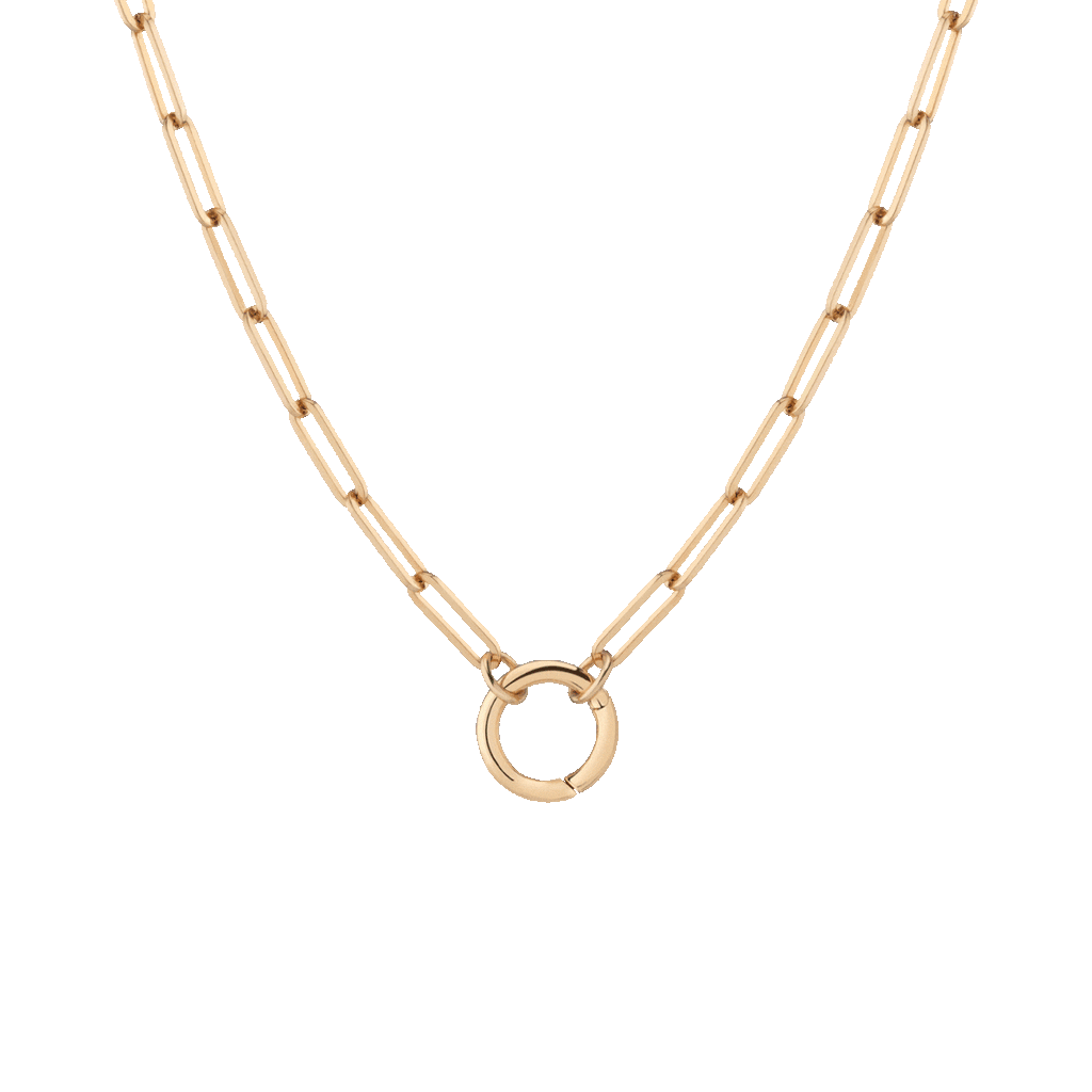 Paperclip Chain Charm Necklace