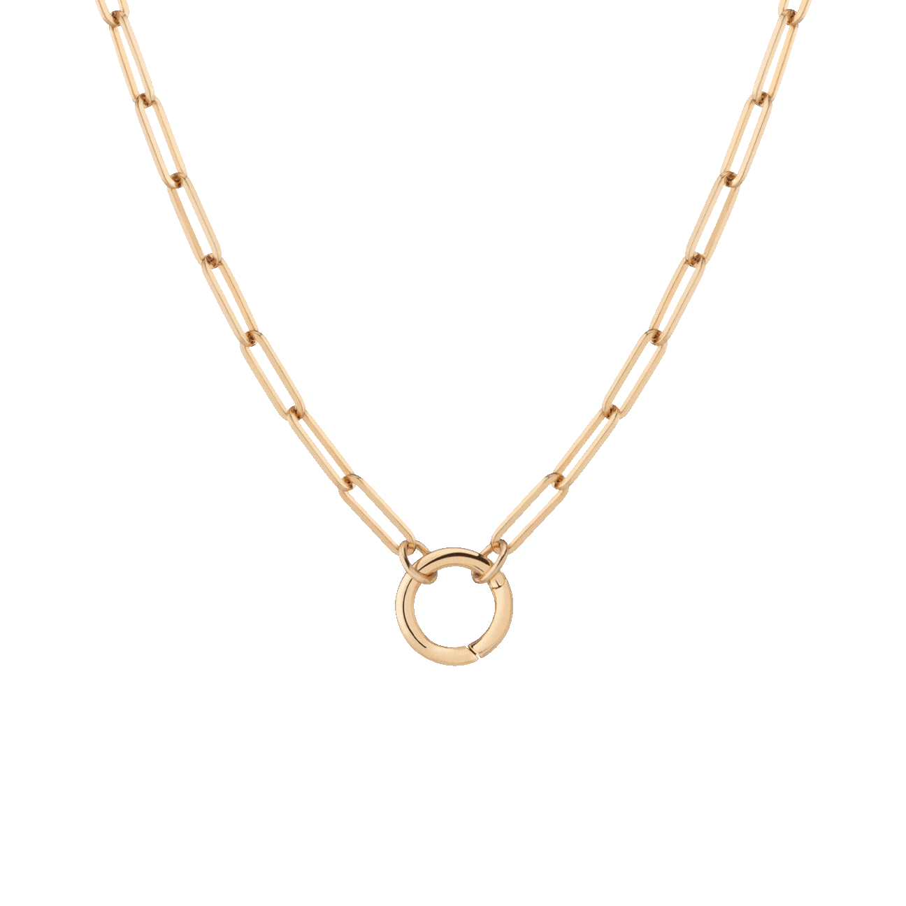 Paperclip Chain Charm Necklace