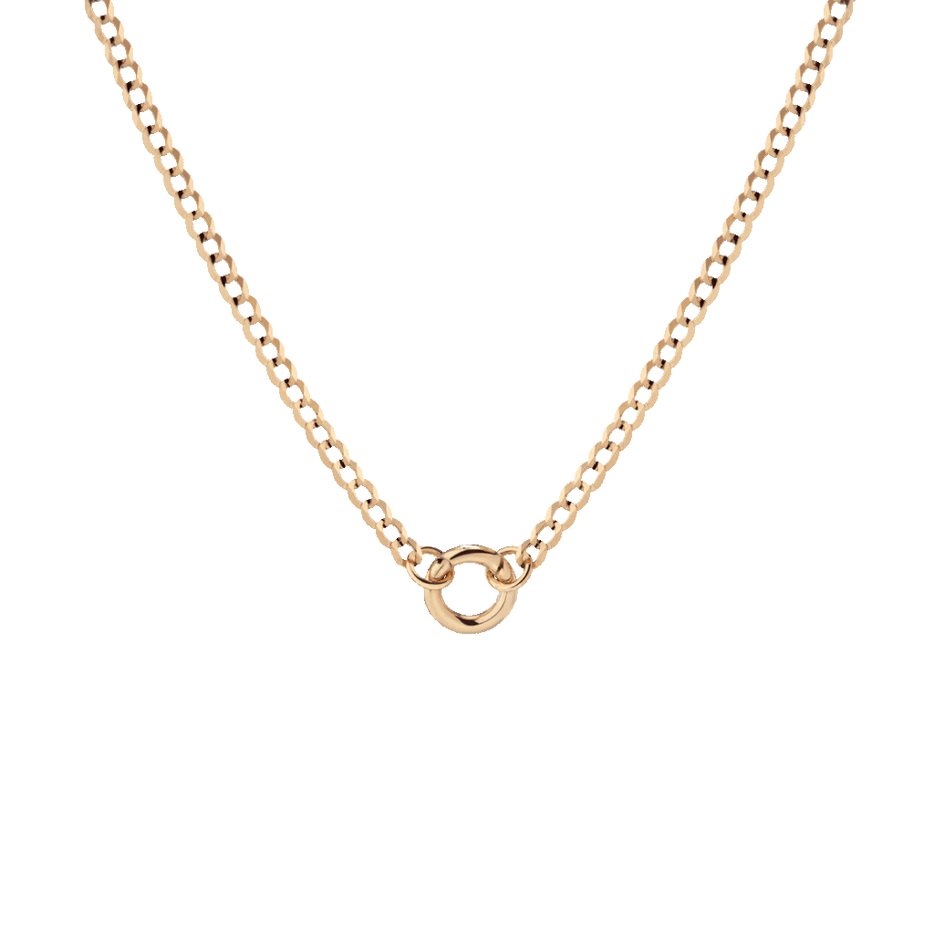 Curb Chain Charm Necklace